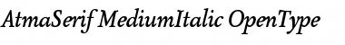AtmaSerif-MediumItalic Regular Font
