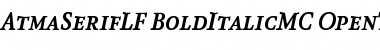 AtmaSerifLF-BoldItalicMC Regular Font