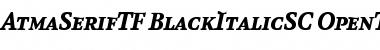 AtmaSerifTF-BlackItalicSC Regular Font