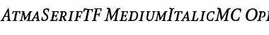 AtmaSerifTF-MediumItalicMC Regular Font
