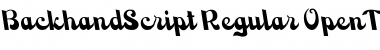 BackhandScript Regular Font