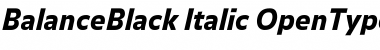 BalanceBlack Italic Font