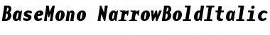 BaseMono-Narrow BoldItalic Font