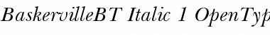 Baskerville Italic Font