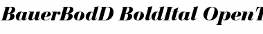 Bauer Bodoni D Bold Italic Font