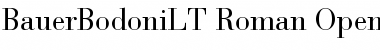 Bauer Bodoni LT Regular Font