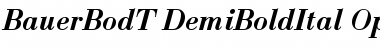 Bauer Bodoni T Demi Bold Italic Font