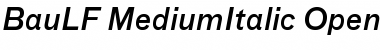Download BauLF-MediumItalic Font