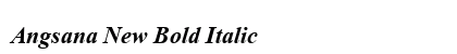 Angsana New Bold Italic font free download