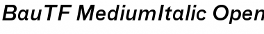 BauTF-MediumItalic Regular Font