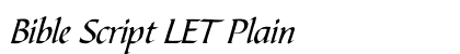 Bible Script LET Plain font free download