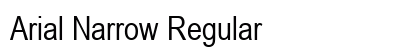 Arial Narrow Regular font free download