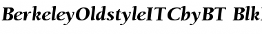 ITC Berkeley Oldstyle Black Italic Font
