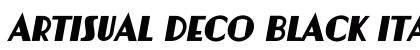 Artisual Deco Black Italic PERSONAL USE ONLY PERSONAL USE ONLY Regular Font Preview