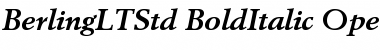 Berling LT Std Bold Italic Font