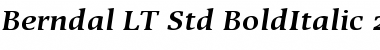 Berndal LT Std BoldItalic Font