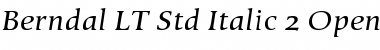 Berndal LT Std Italic Font