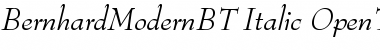 Bernhard Modern Italic
