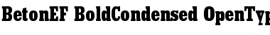 BetonEF BoldCondensed