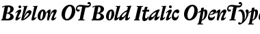 Biblon OT Bold Italic Font
