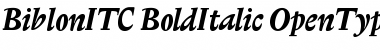 Biblon ITC Bold Italic Font