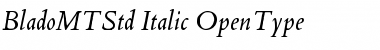 Blado MT Std Italic Regular Font