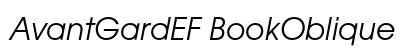 AvantGardEF BookOblique Preview
