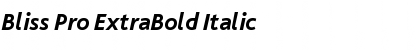 Bliss Pro ExtraBold Italic Font