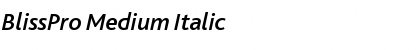 BlissPro Medium Italic Font