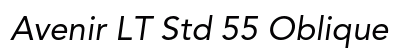 Avenir LT Std 55 Oblique font free download