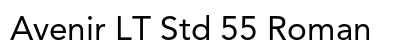 Avenir LT Std 55 Roman Preview