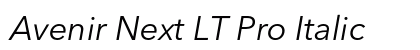 Avenir Next LT Pro Italic Preview