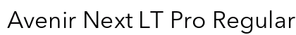 Avenir Next LT Pro Regular Preview