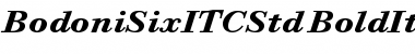 Bodoni Six ITC Std Bold Italic Font