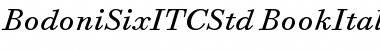 Bodoni Six ITC Std Book Italic Font