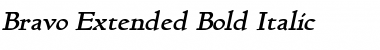Bravo-Extended Bold Italic Font