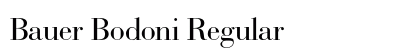 Bauer Bodoni Regular Preview