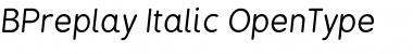 BPreplay Italic Font