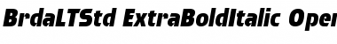 Brda LT Std Extra Bold Italic Font