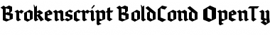 Brokenscript-BoldCond Regular Font