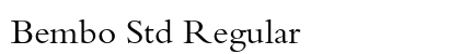 Bembo Std Regular font free download