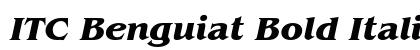 ITC Benguiat Bold Italic Preview