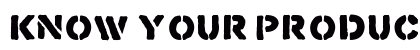 Know Your Product Regular font free download
