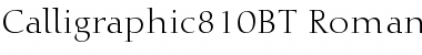 Calligraphic 810 Regular Font