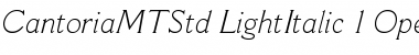 Cantoria MT Std Light Italic Font