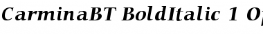 Bitstream Carmina Bold Italic Font