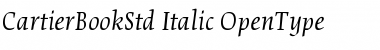 Cartier Book Std Italic Font