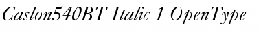 Caslon 540 Italic