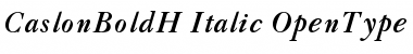 CaslonBoldH-Italic Regular Font