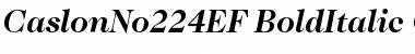 CaslonNo224EF-BoldItalic Regular Font